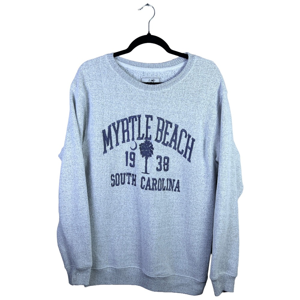Salty Wave Myrtle Beach Sweatshirt Y2K Men's L Preppy Coastal
